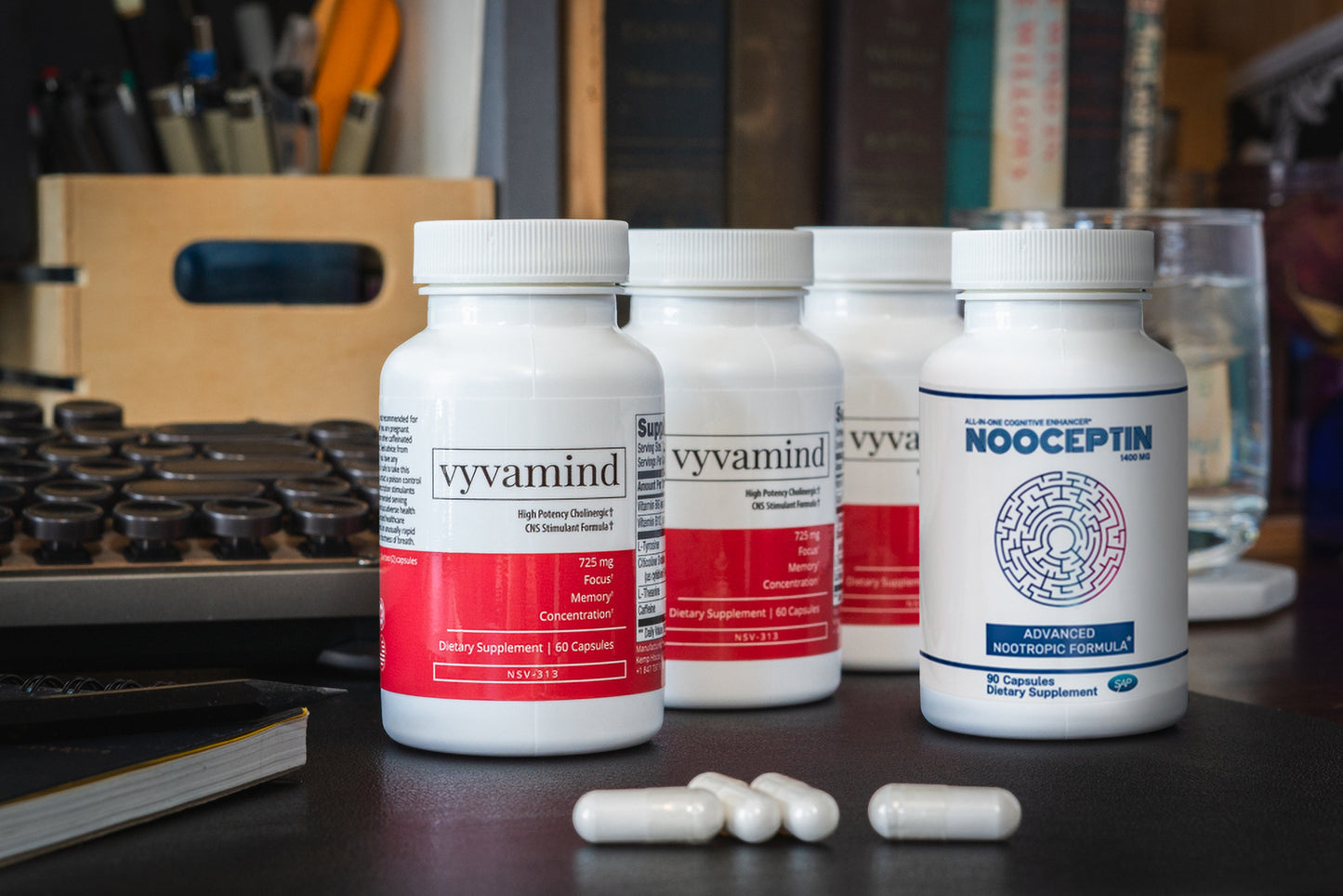 3 Bottles of Vyvamind, 1 Bottle of Nooceptin